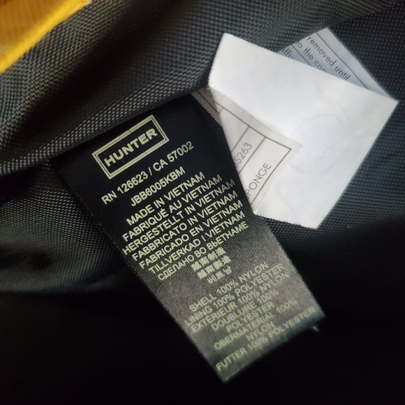 HUNTER Original Yellow/Red Nylon Classic Zip Close Youth Unisex Mini Backpack - Picture 13 of 15